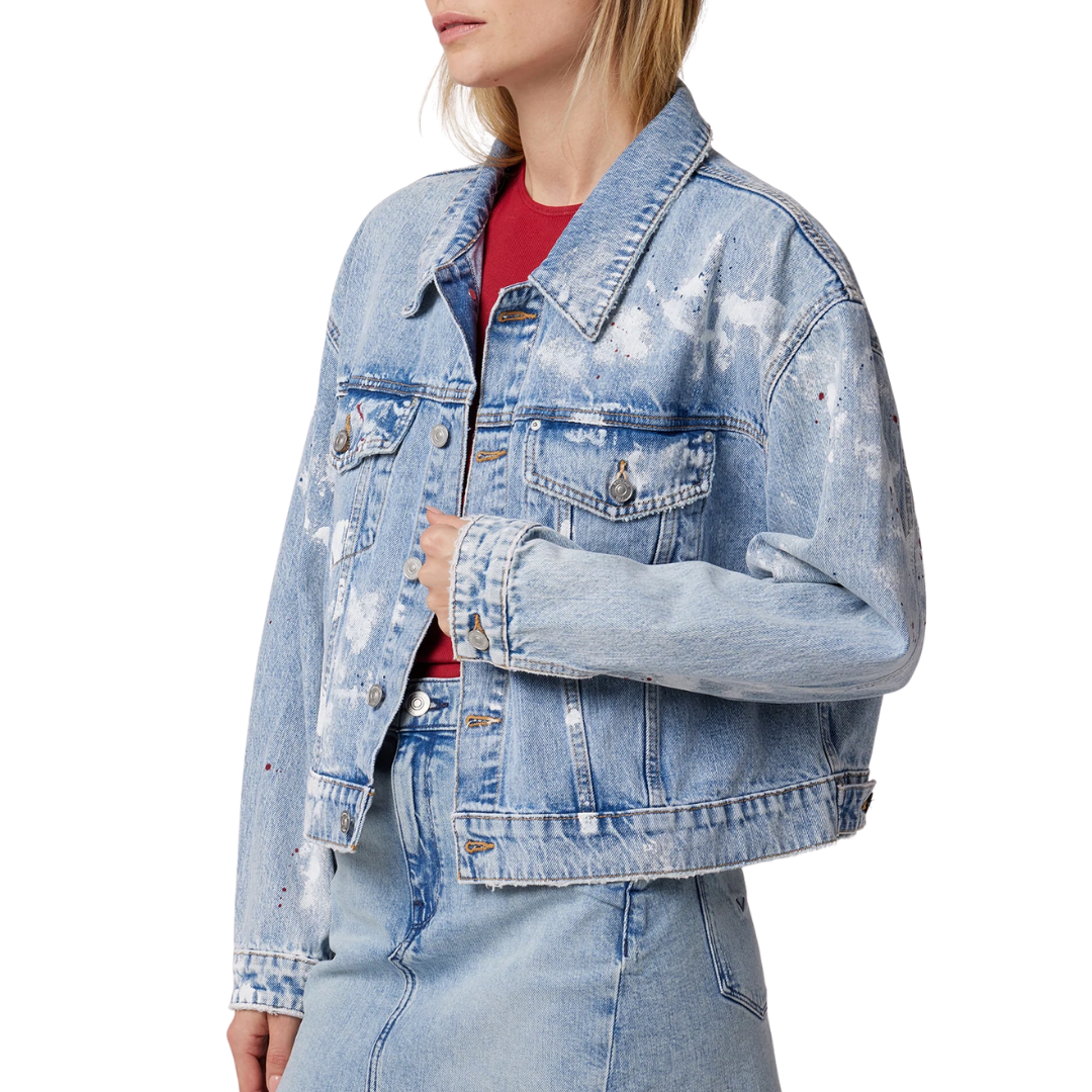 Brea Swing Trucker Jacket in Pigment Explosion