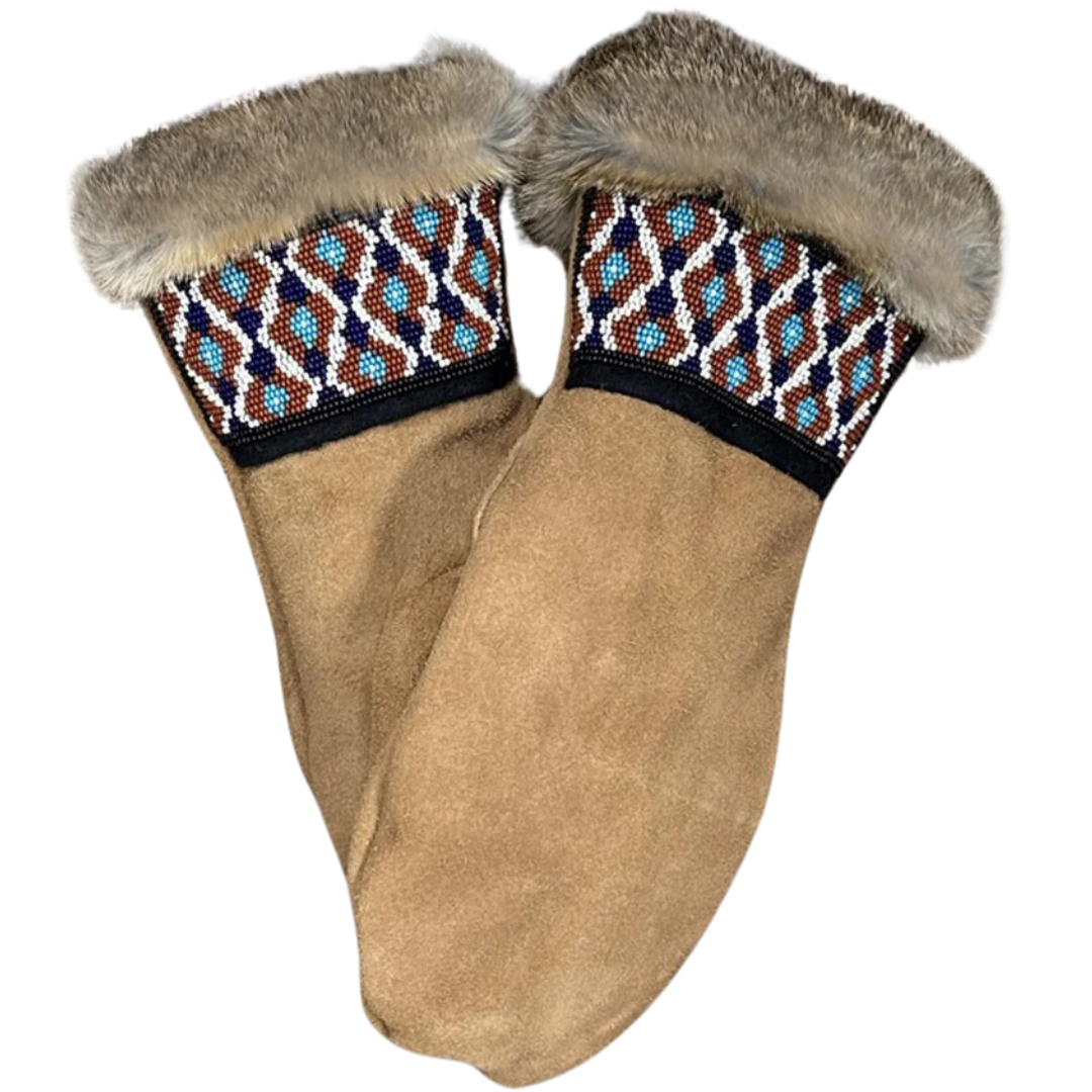 Rysy Short Cuff Mitten in Brown
