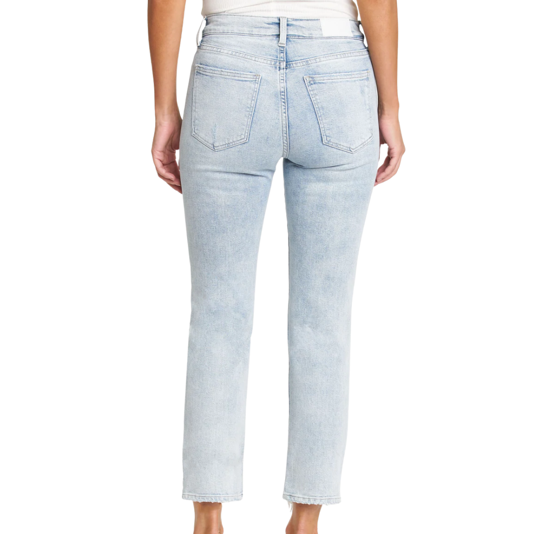 Monroe High Rise Cigarette in Dune Distressed