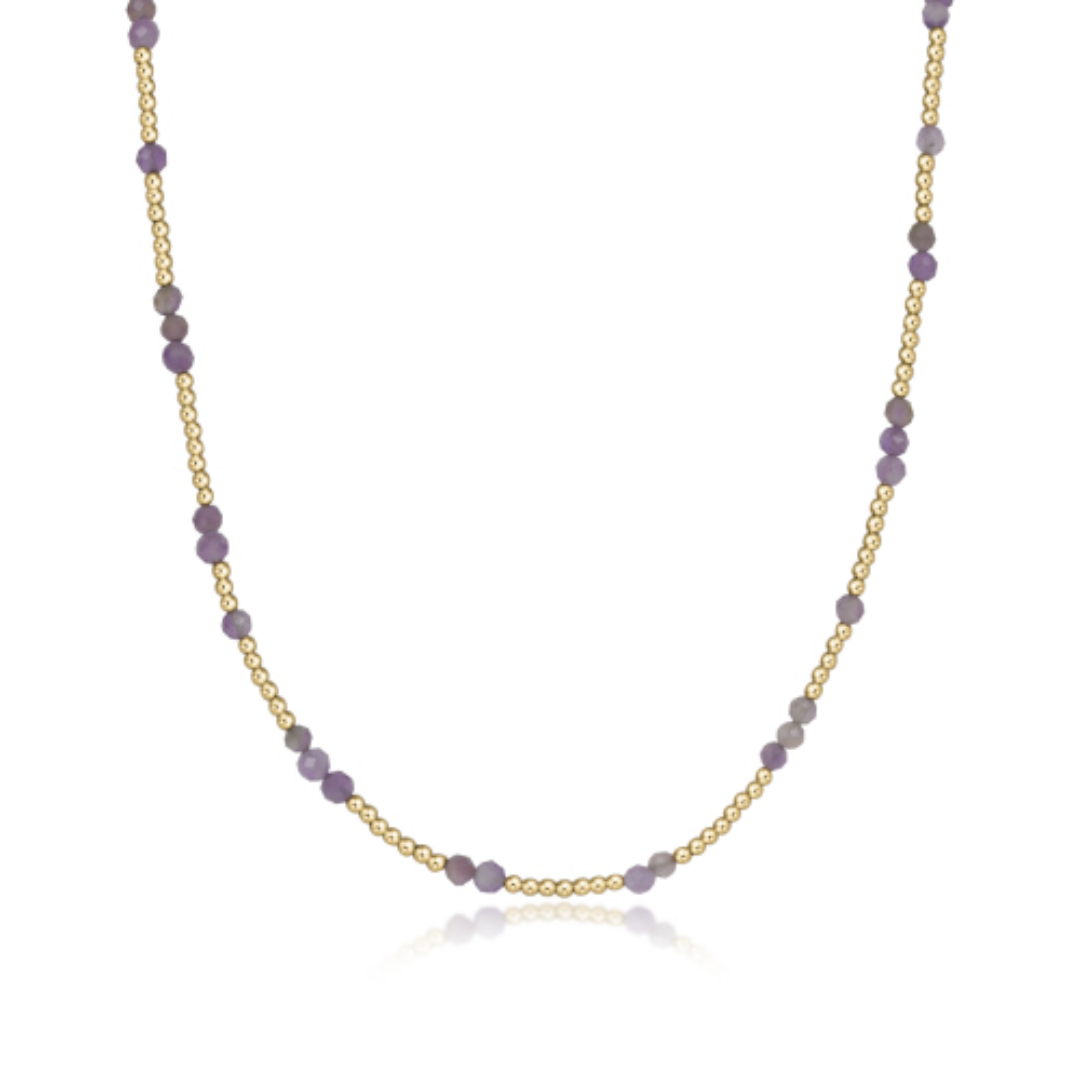 15" Choker Hope Unwritten Gemstone in Amethyst