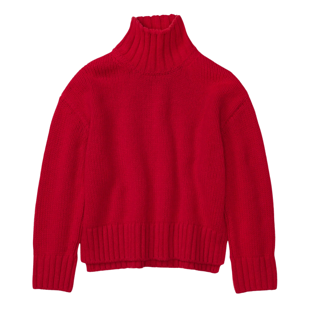 Rollneck Long Sleeves in Chili Pepper Red