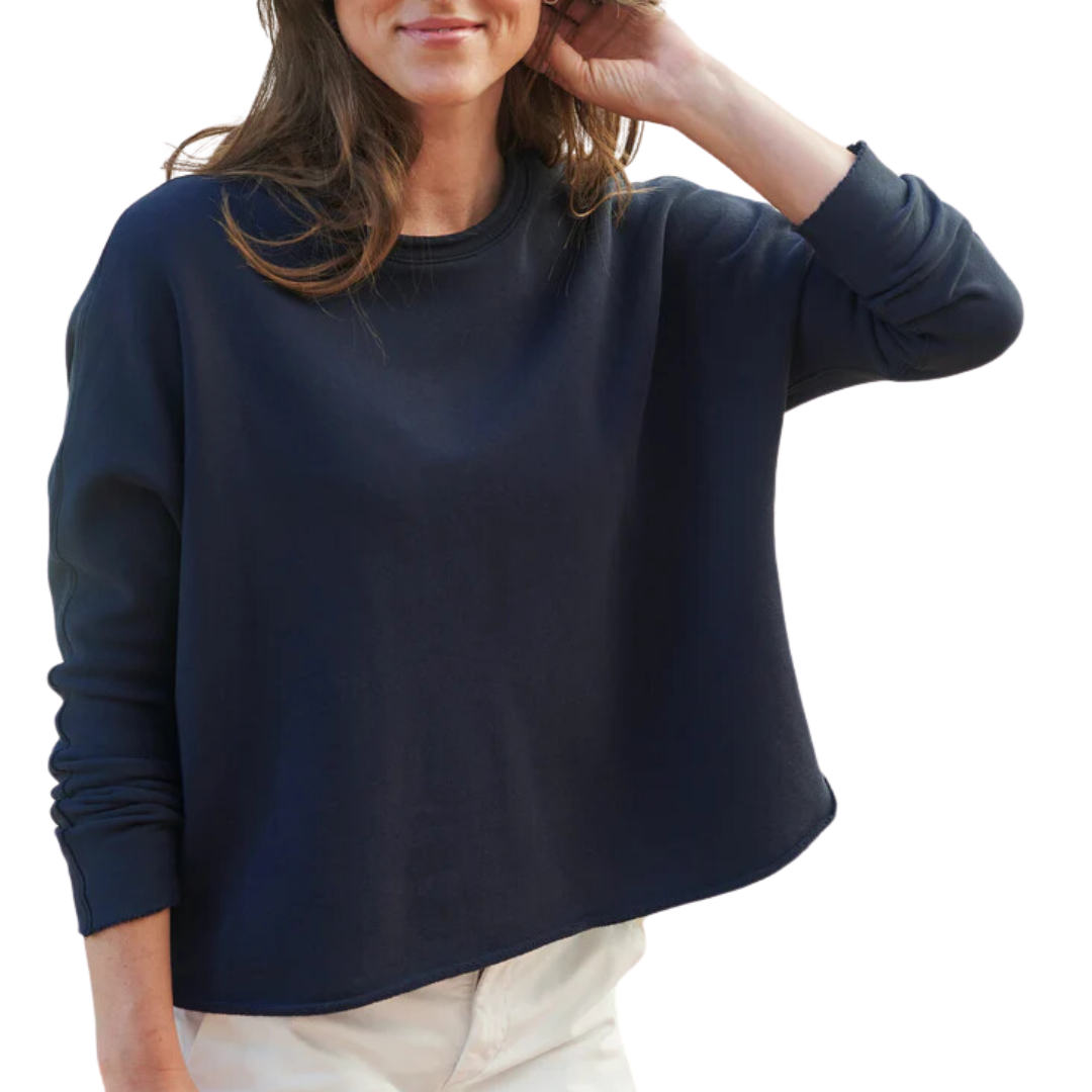 Anna Long-Sleeve Capelet in British Royal Navy