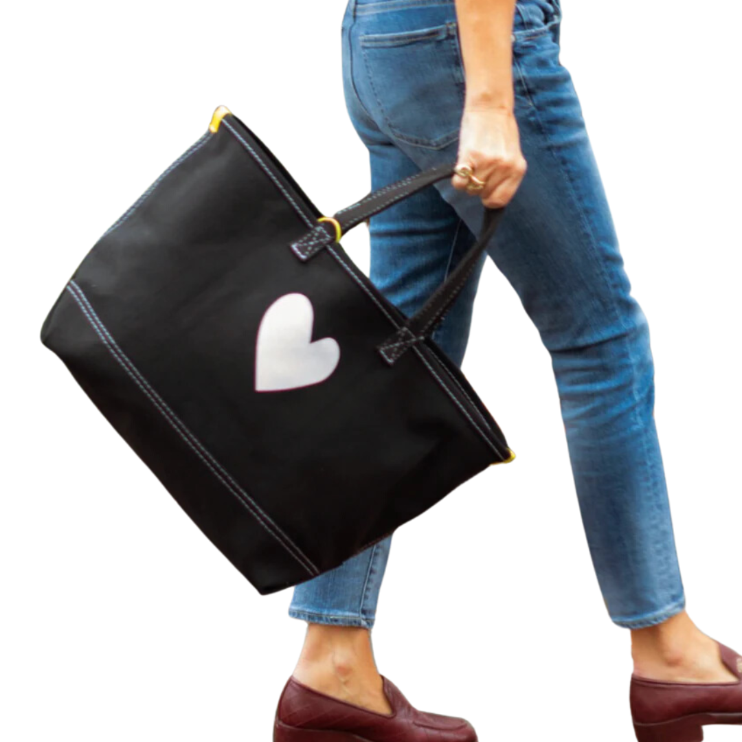 Imperfect Heart Tote in Black