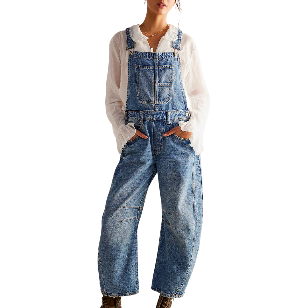 We The Free Good Luck Barrel Overalls in Ultra Light Beam