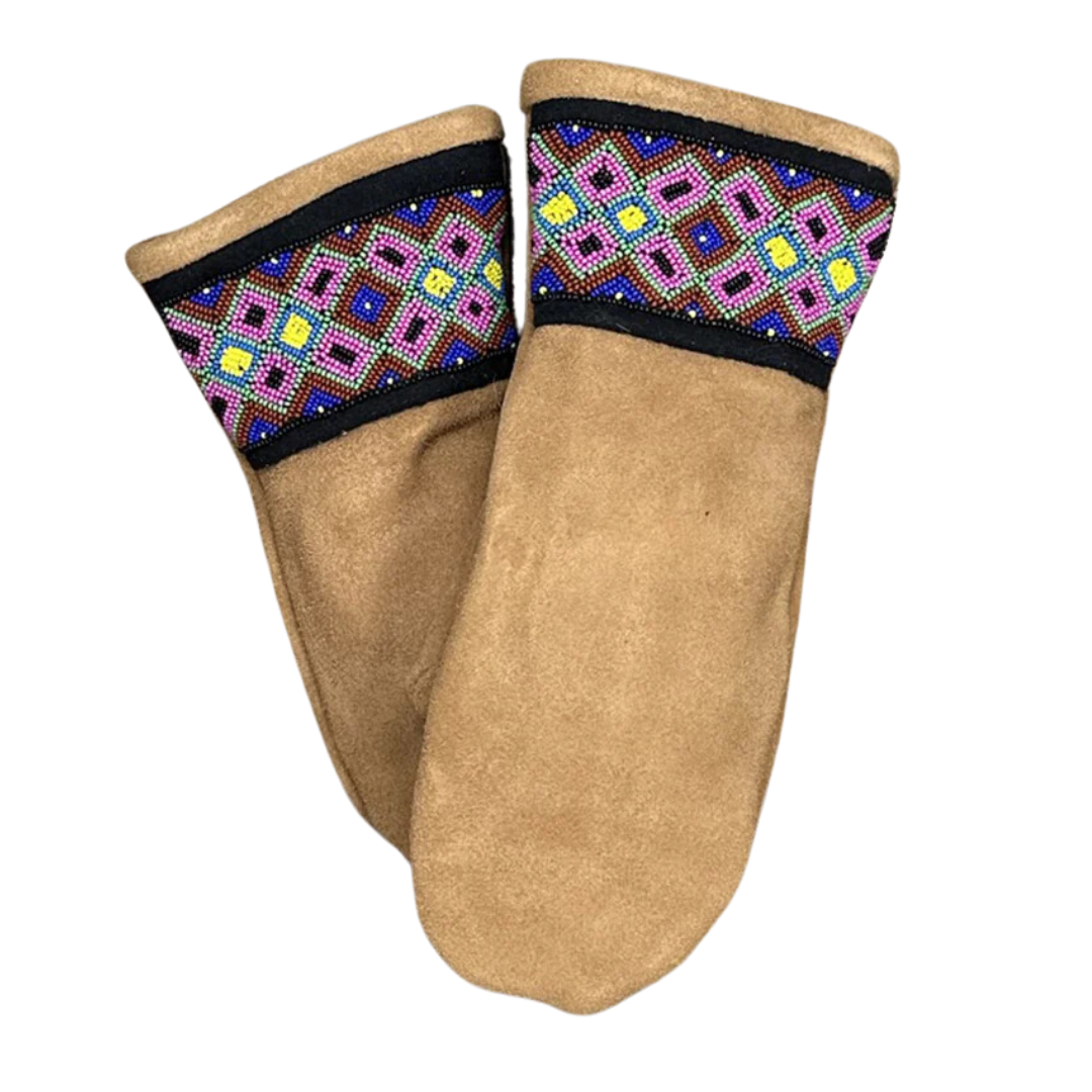 Kekes Short Cuff Mitten in Brown