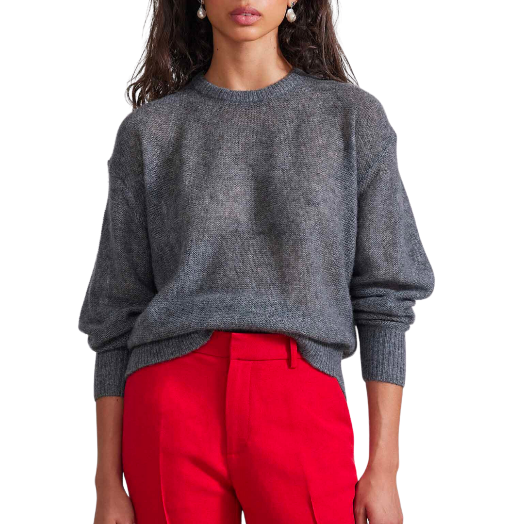 Softest Tissue Weight Sweater in Charcoal
