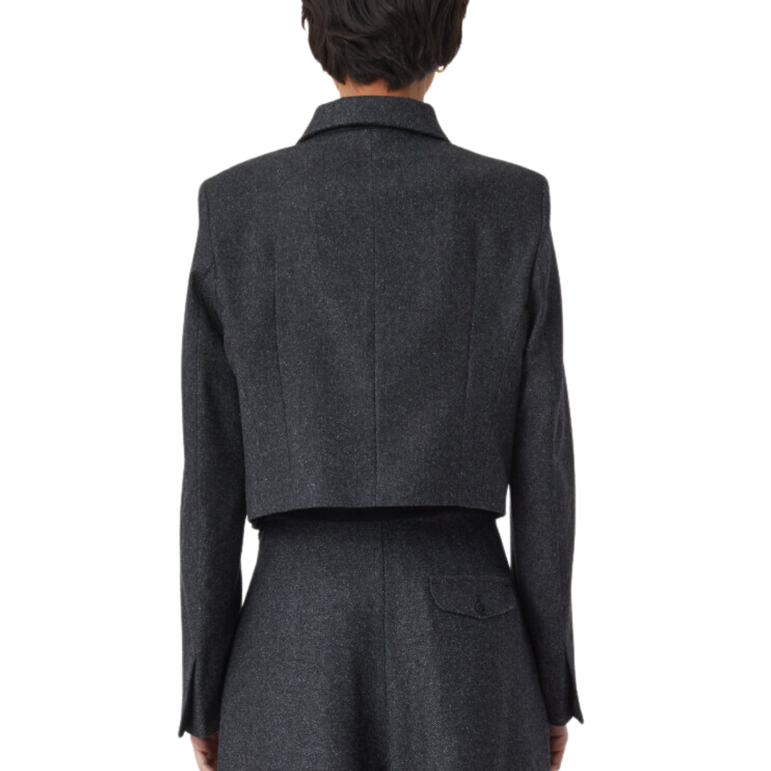 Cropped Blazer in Charcoal