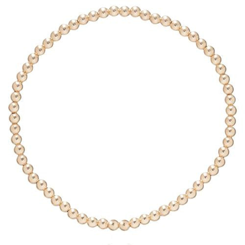 3mm Classic Gold Bead Bracelet