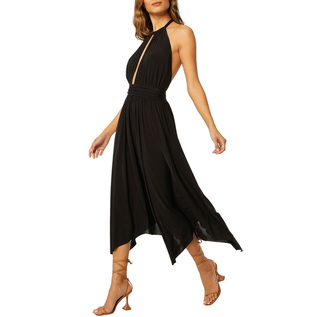 Carissa Halter Dress in Black