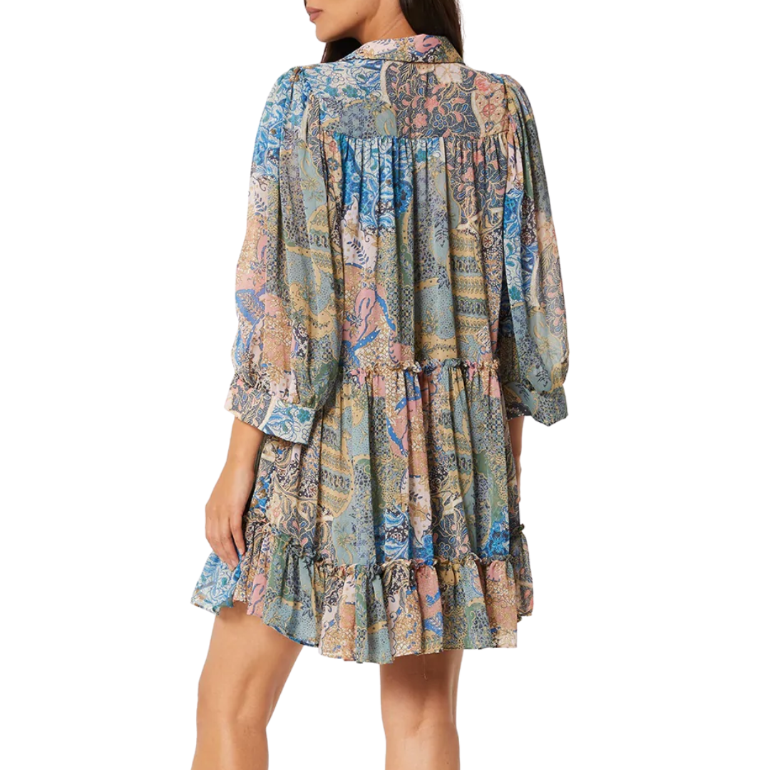 Mita Dress in Patchwork Batik