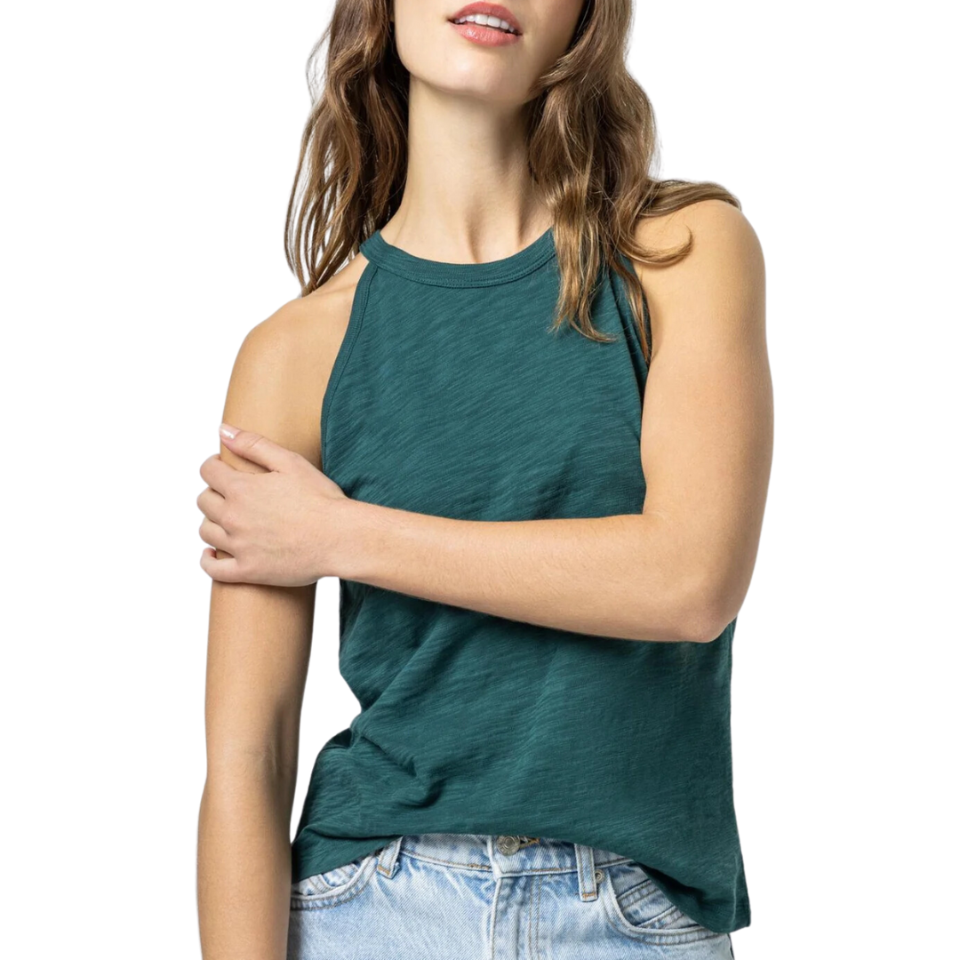 Halter Crewneck Tank in Sea Moss