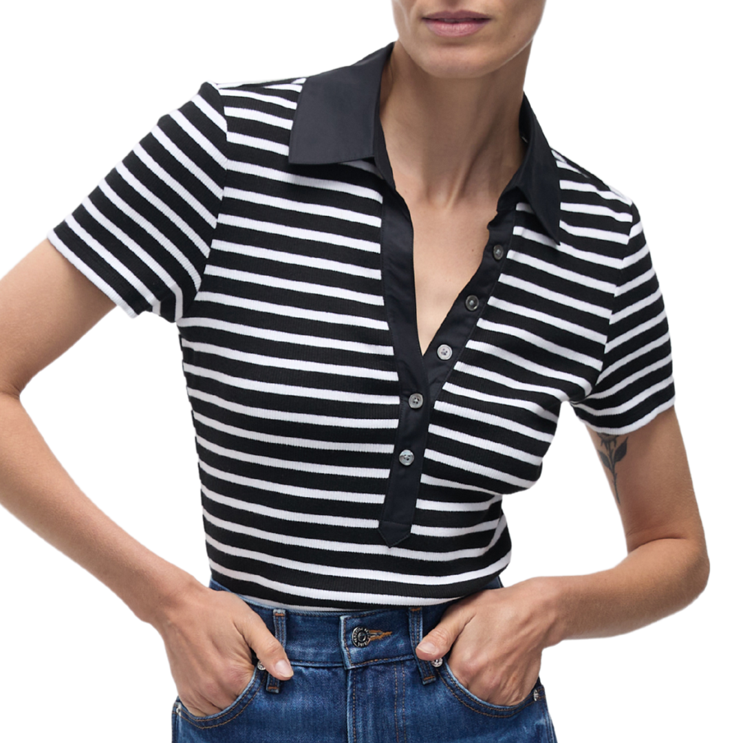 Kearney Tee in White/Black