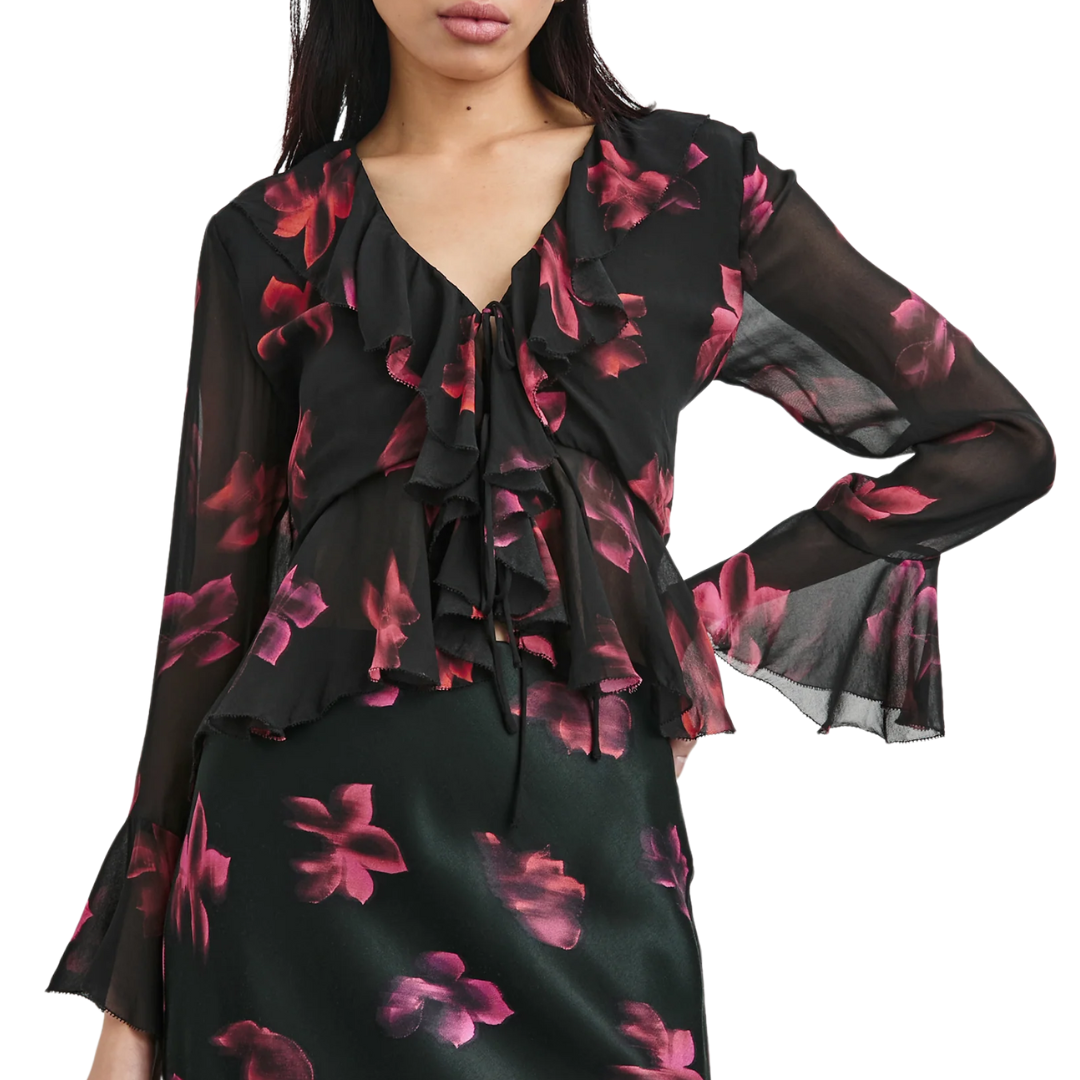 Nicoletta Top in Dark Azalea