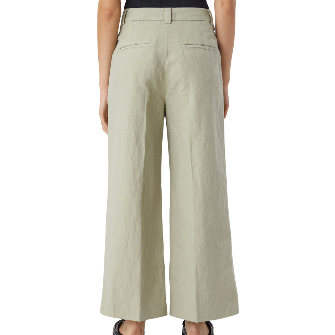 Barton Cotton & Linen Pants in Light Moss Green