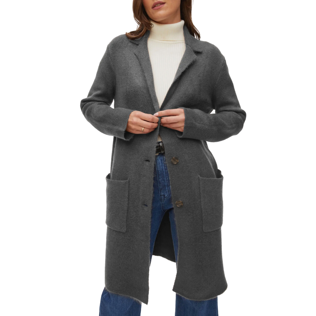 Sumi Knit Coatigan in Charcoal