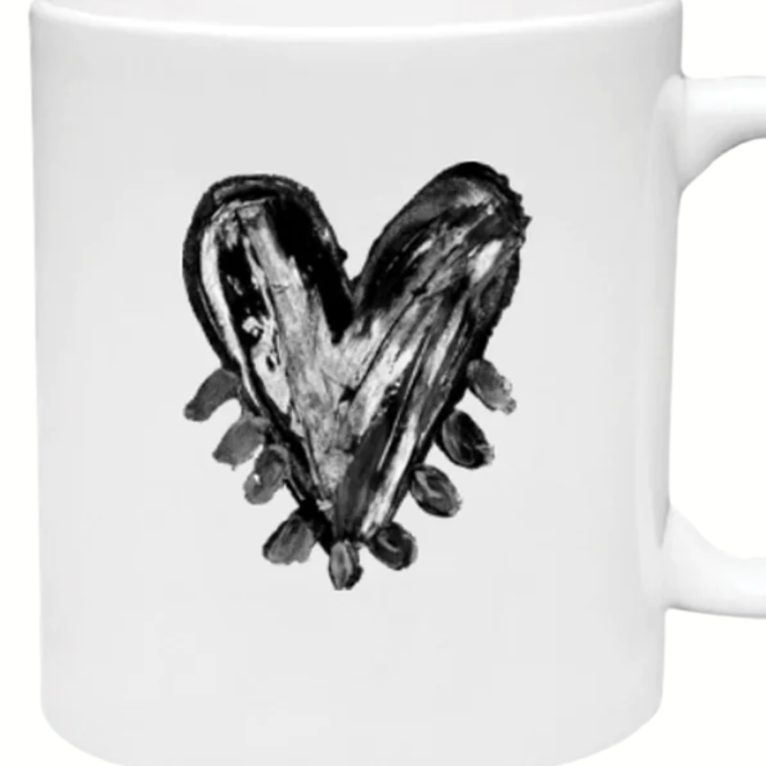Pop Heart Mug in Black