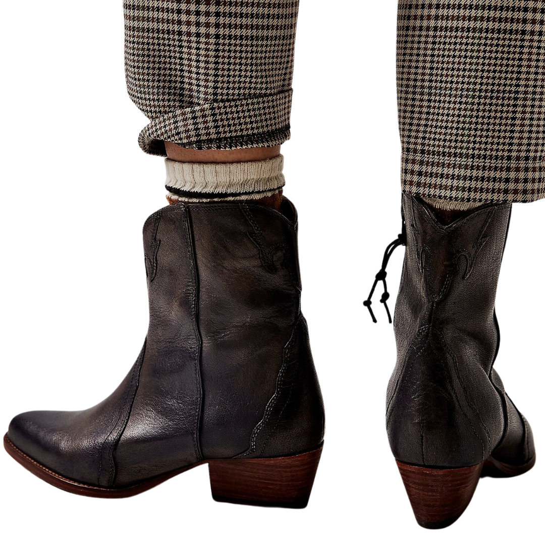 New Frontier Western Boot in Carbon