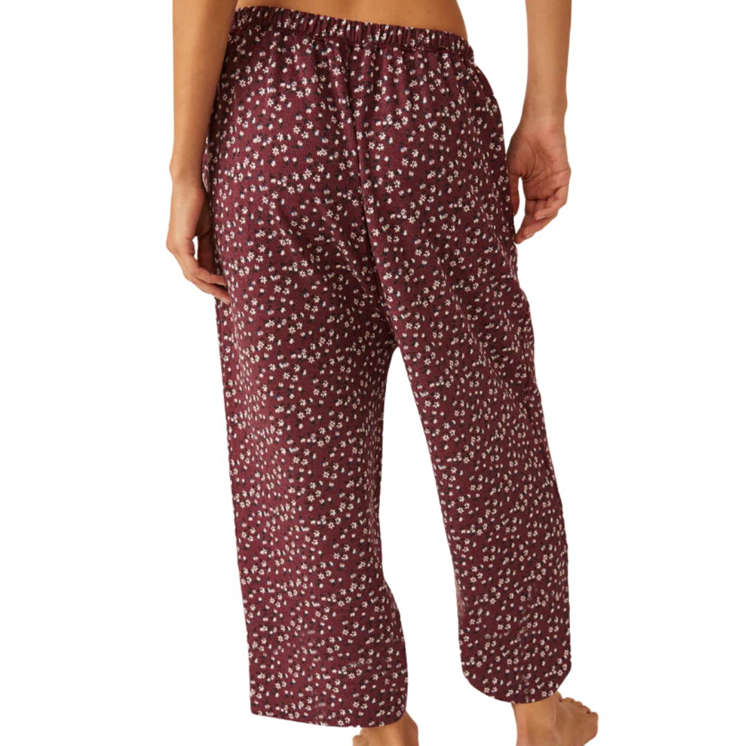 Sugar Dreams Sleep Pant in Wine Combo