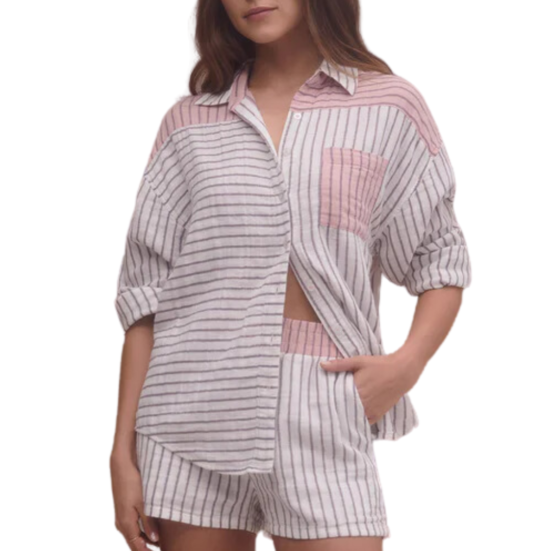 Hang Out Stripe Boxer in Bone
