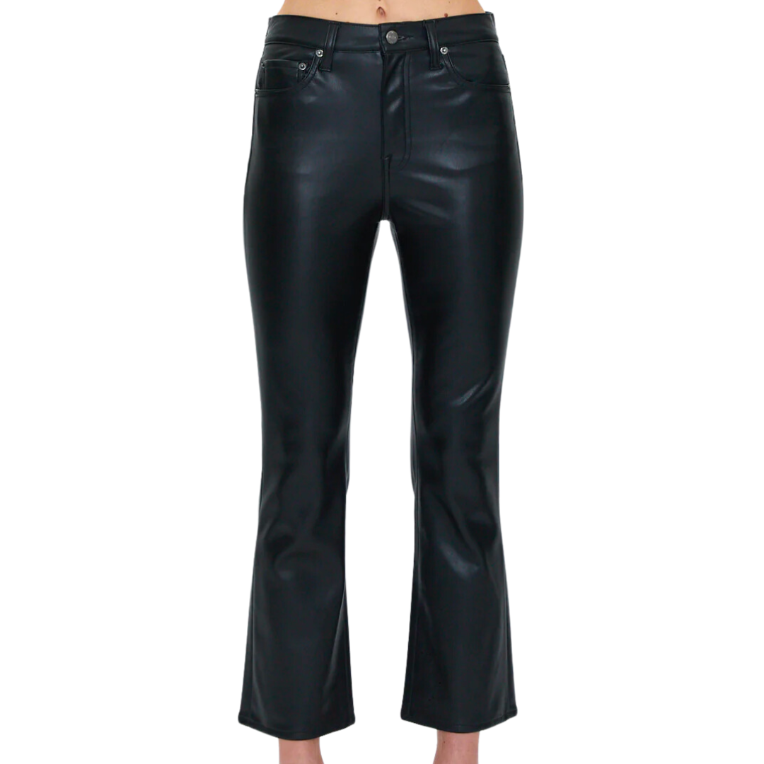 Lennon High Rise Crop Boot in Slate Black