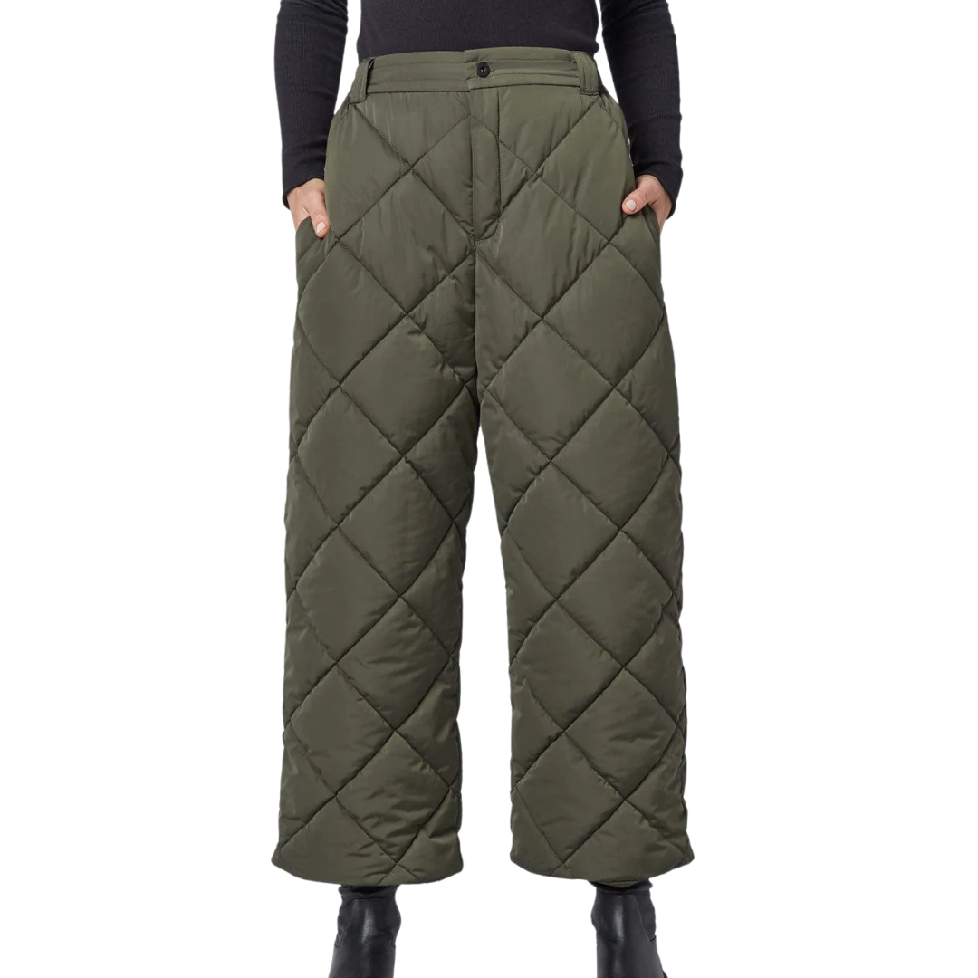 Mika Quilted Pant in Olive