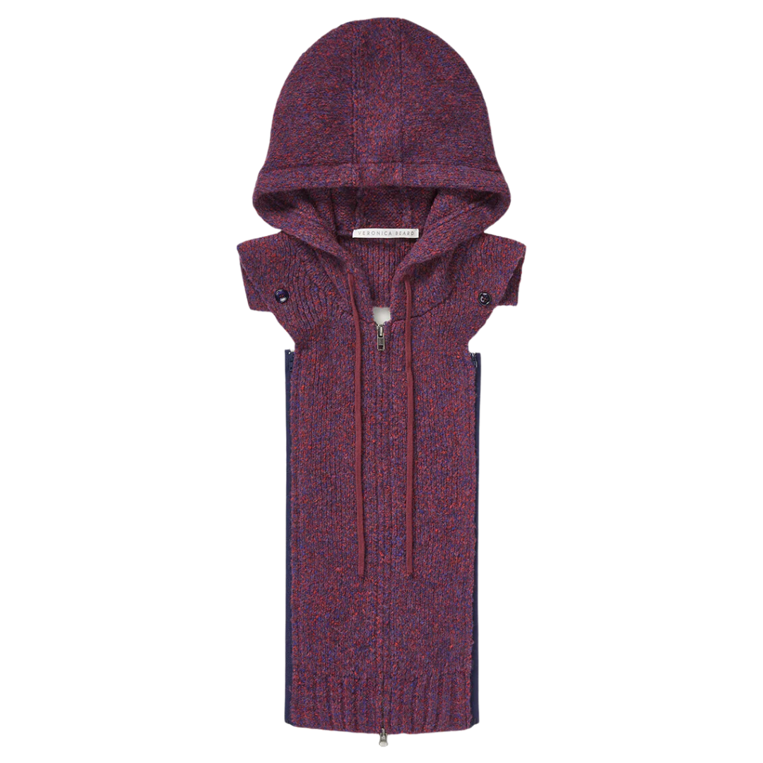 Rivalia Cotton-Alpaca Blend Dickey in Red Multi