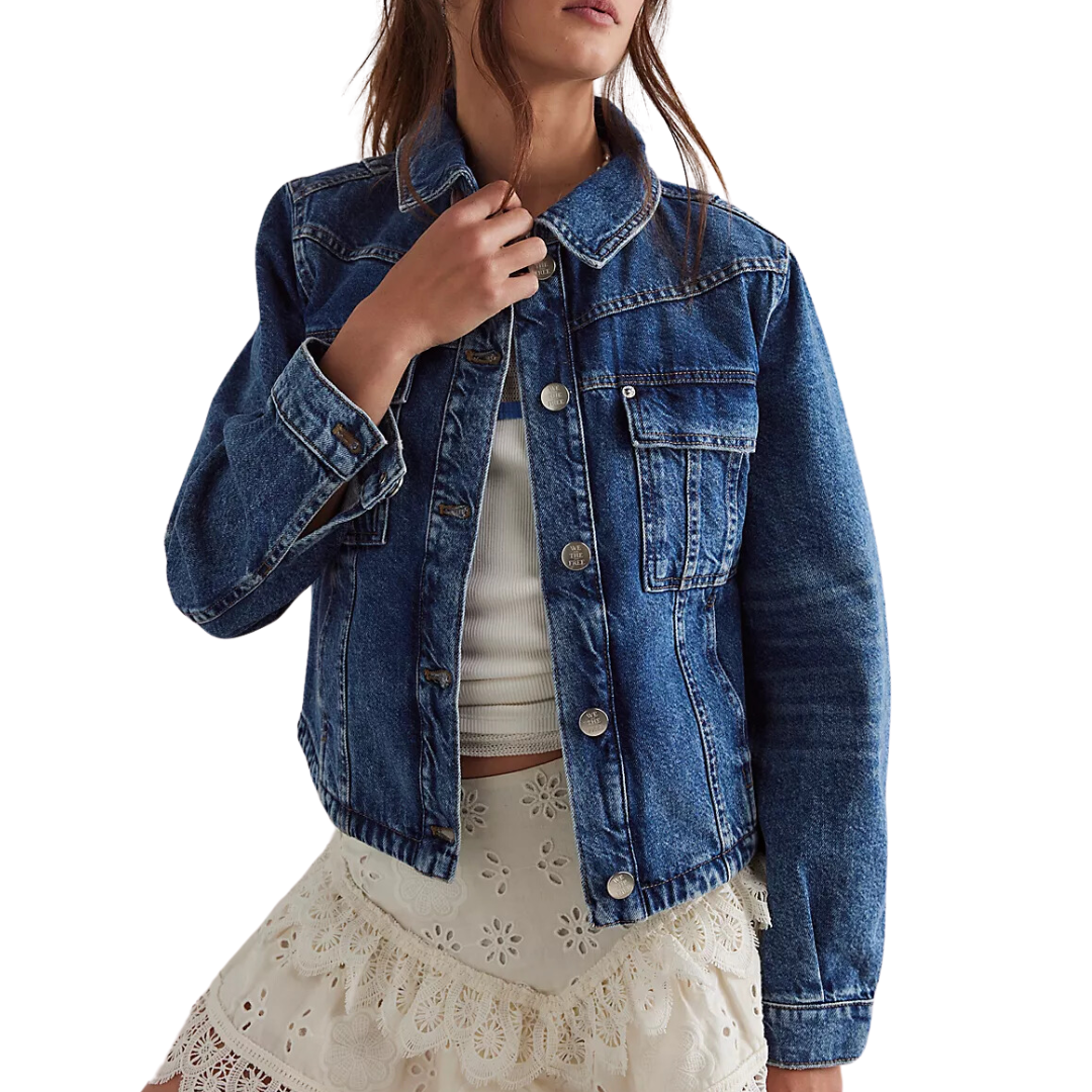 We The Free Jade Denim Jacket in High Dive