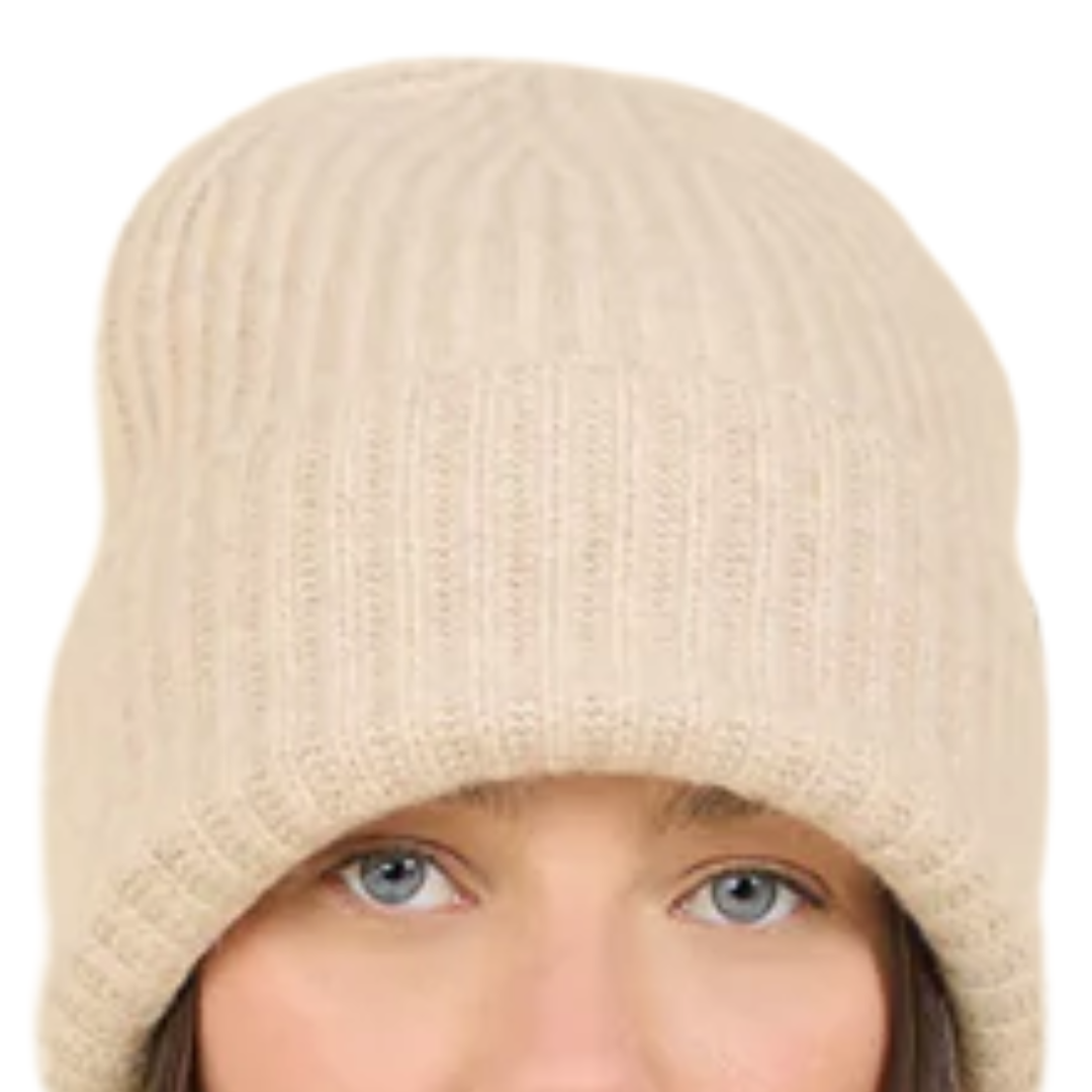 Pacific Cashmere Beanie in Oatmeal