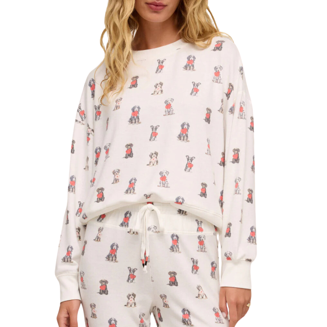 Elle Puppy Love Long Sleeve in Vanilla Ice
