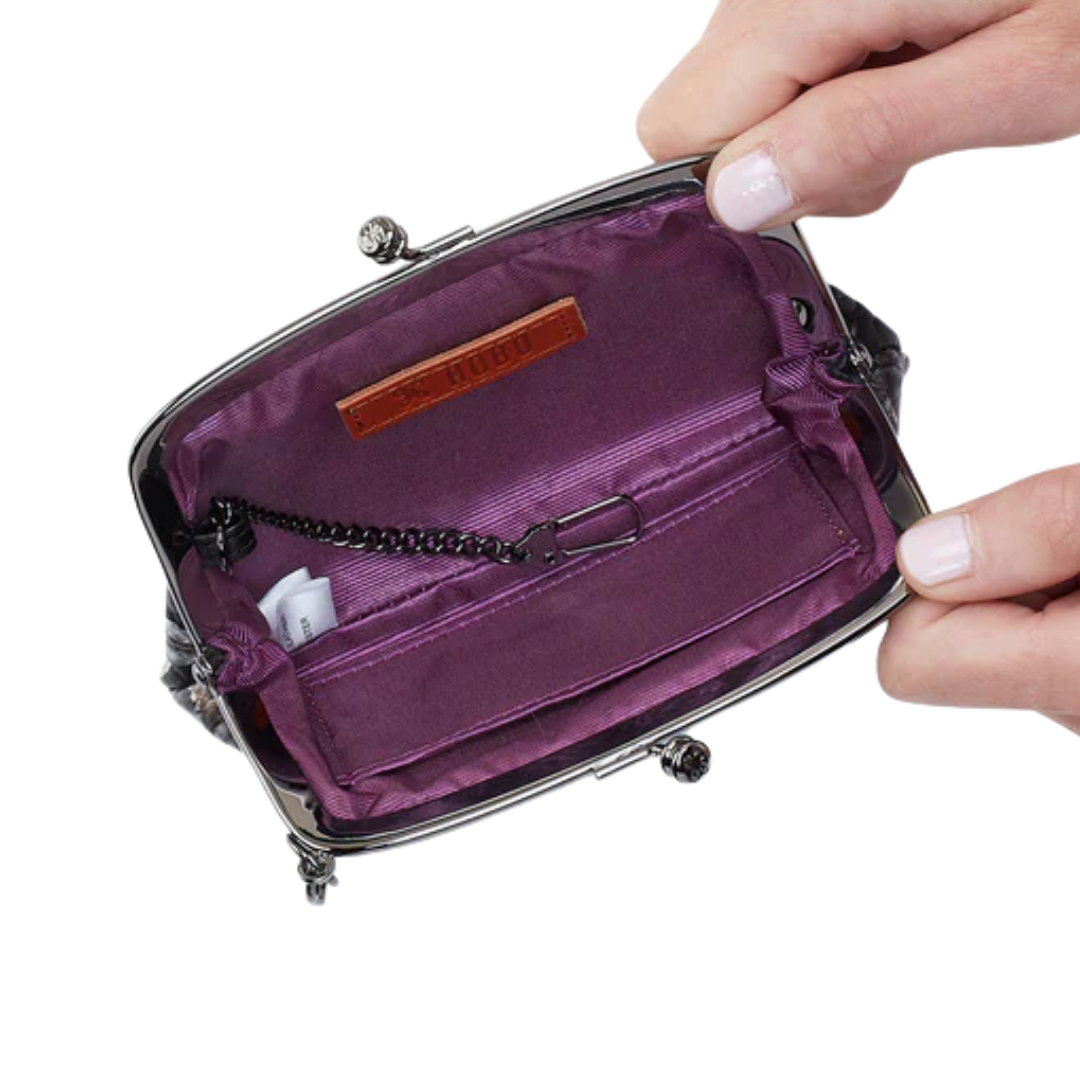 Cheer Frame Pouch in Rose Croco Print