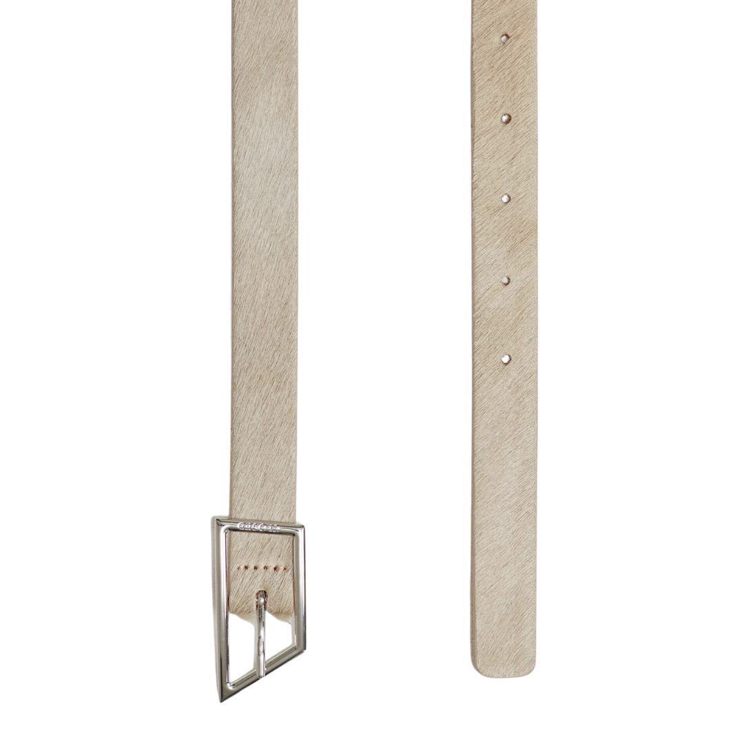 Leather Belt in Shortbread Beige