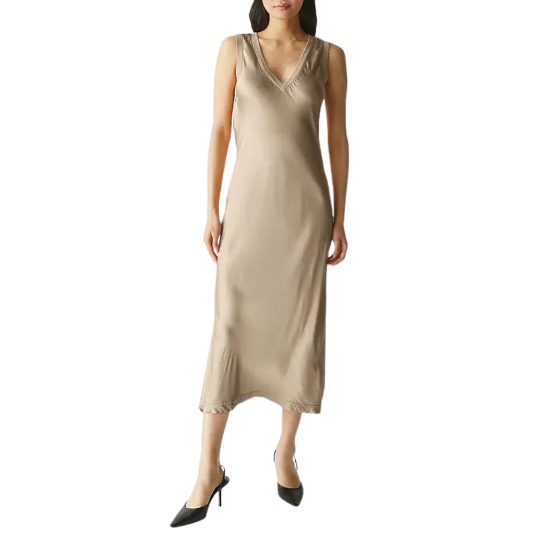Randi V-Neck Midi in Cement