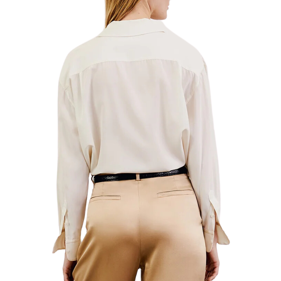 Julien Silk Shirt in Ivory