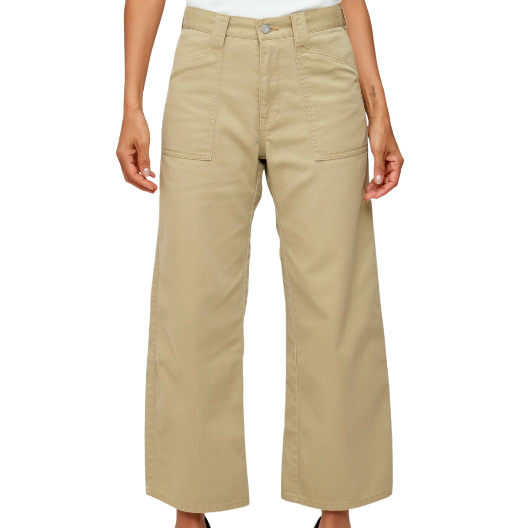 Gandy Gusset Cargo Pants in Beige