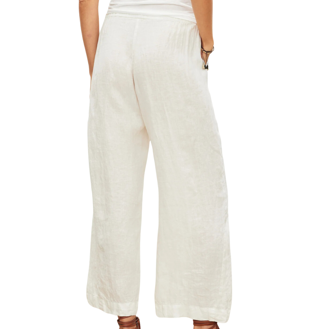 Lola Linen Pant in Chalk