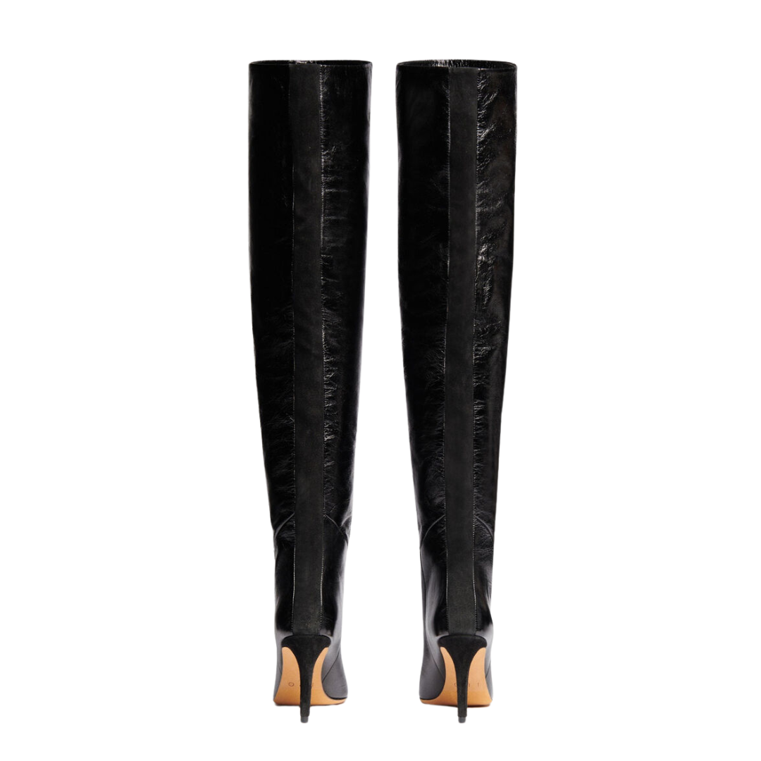 Brelidy Leather Boots in Black