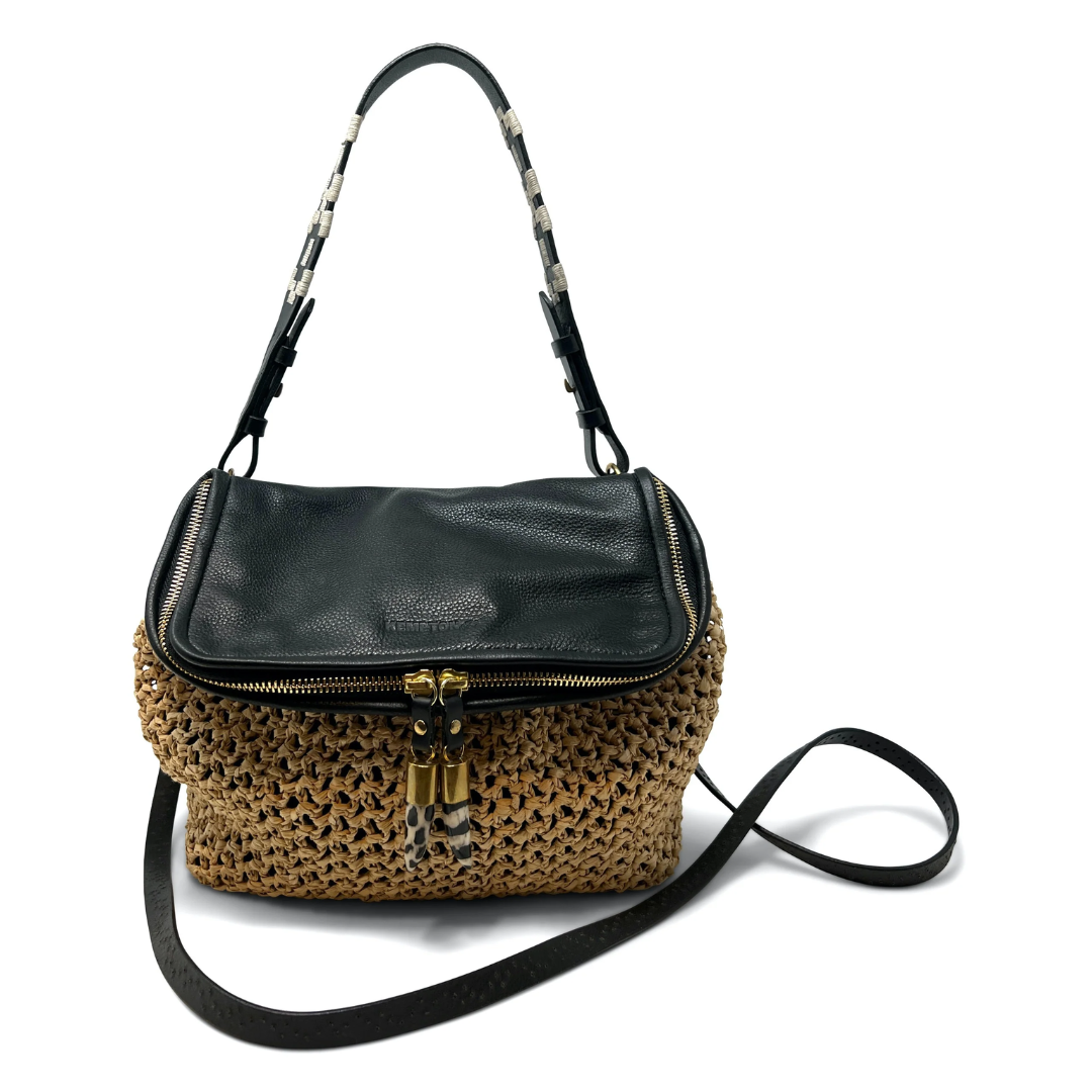 Mini Rough Night Crossbody in Black Natural