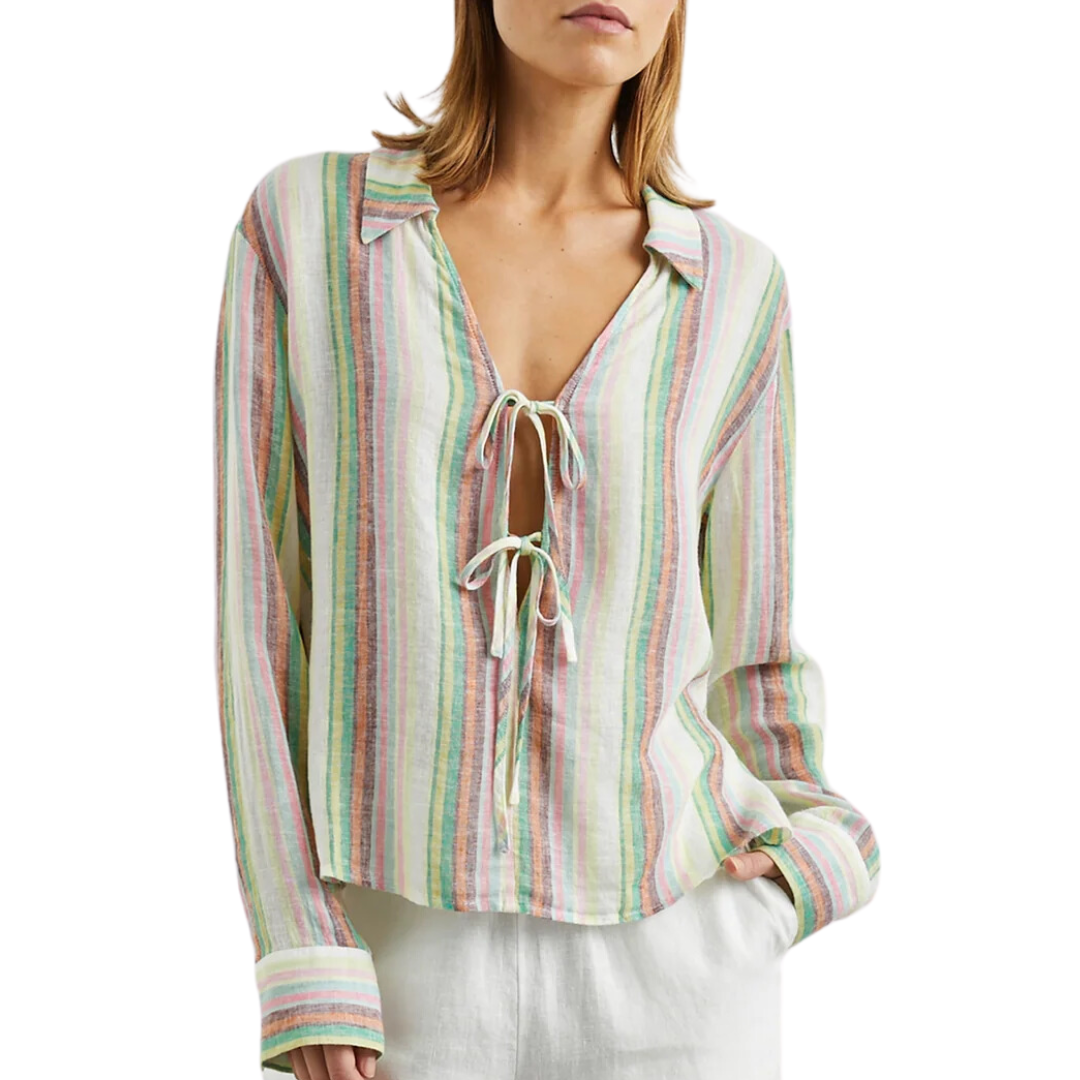 Elm Top in Palais Stripe