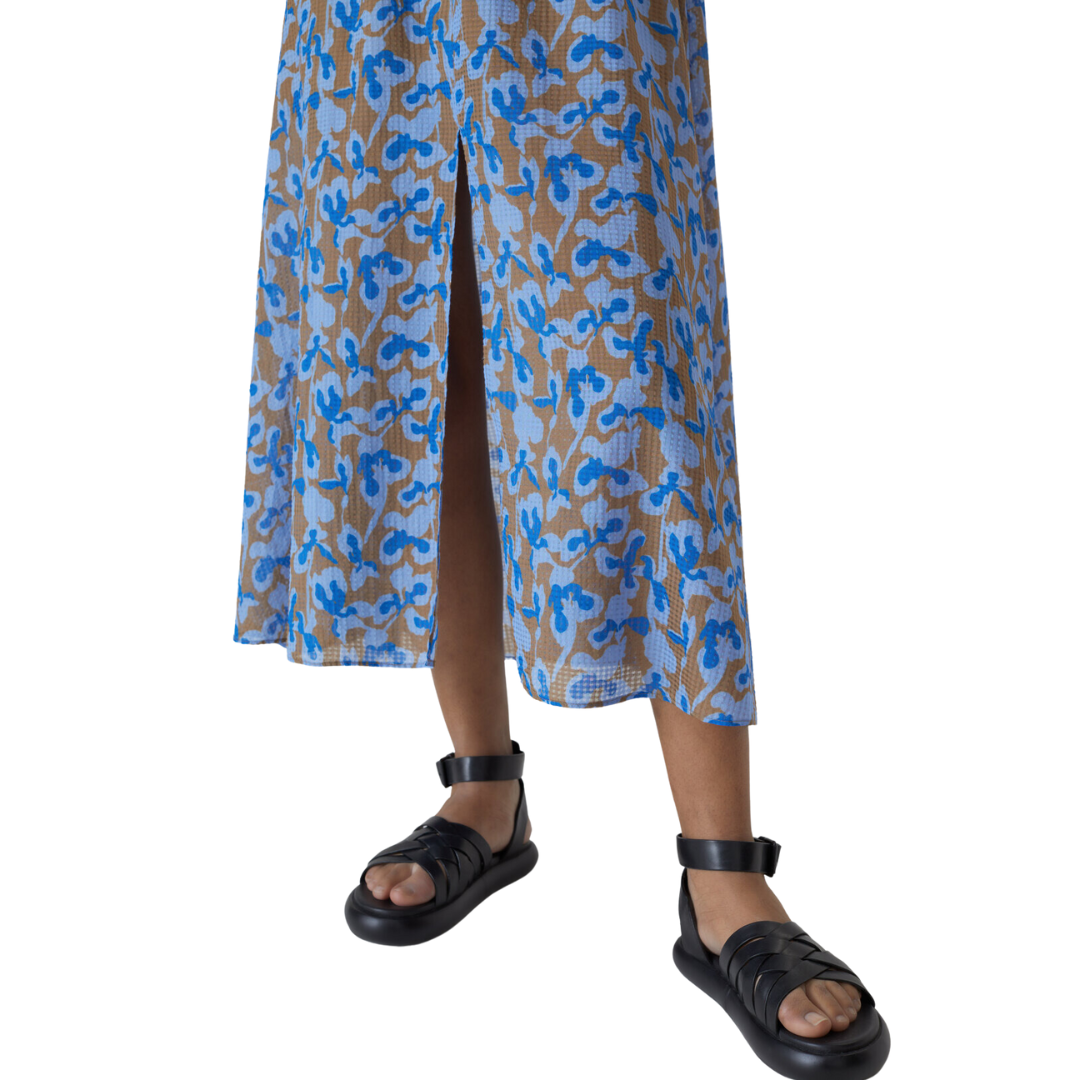 Dress with Allover Print in Nutmeg