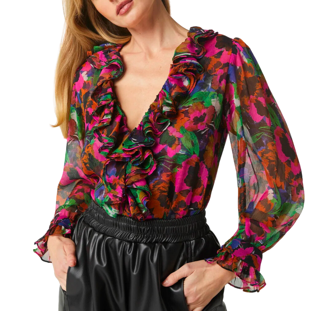 Florence Top in Jewel Tone Flora
