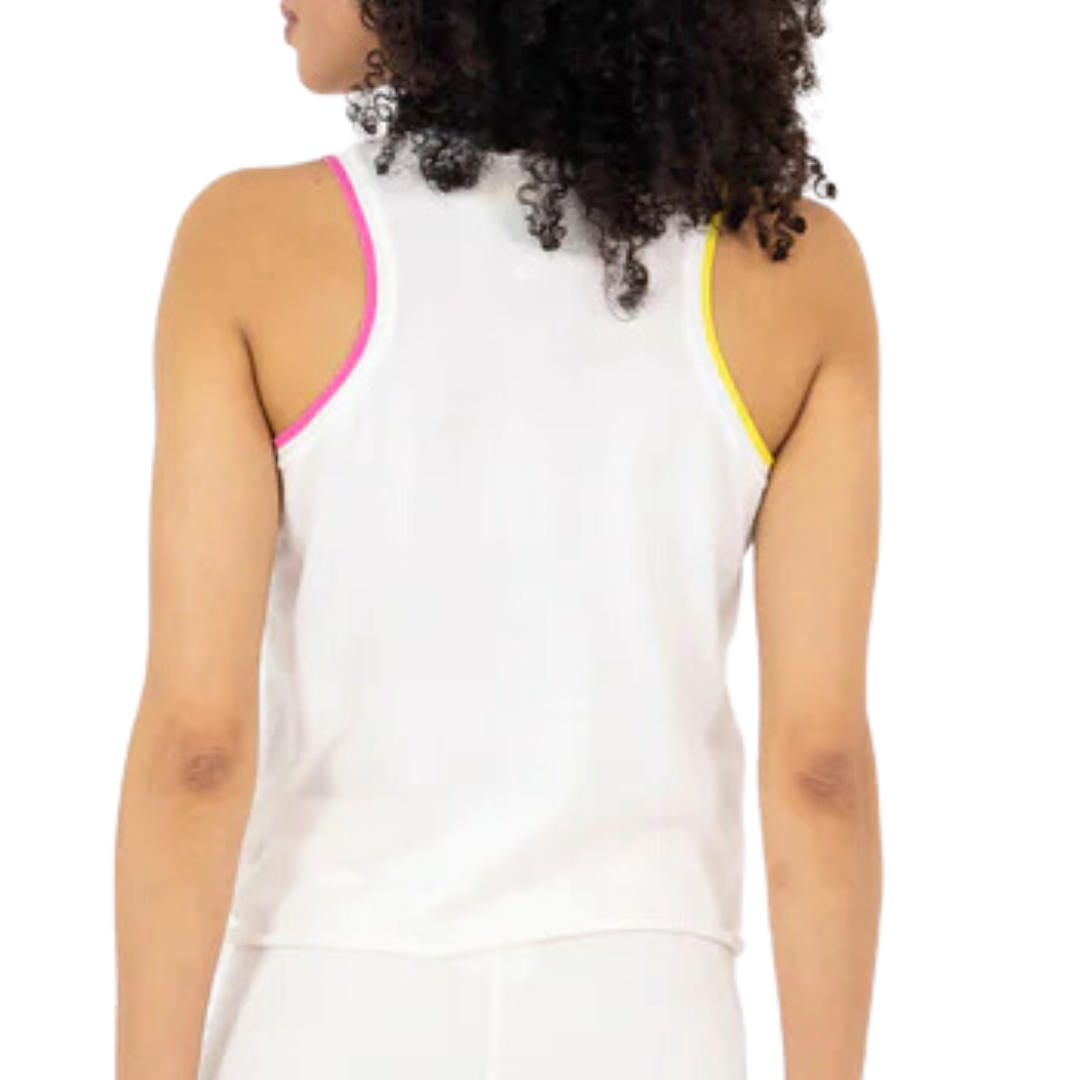Lola Tank Color Pop in White