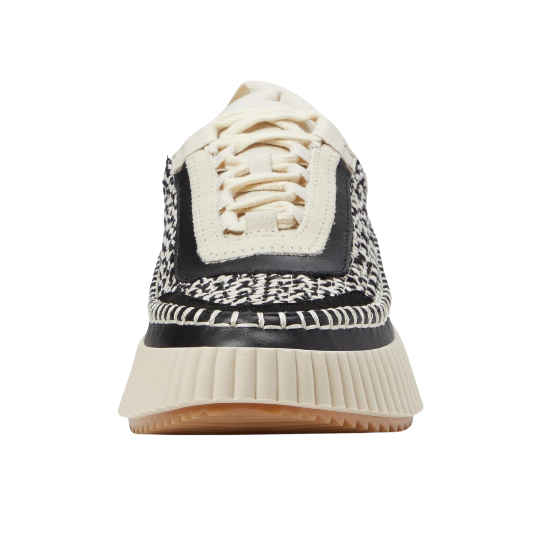 Dolen Sneakers in White Black Woven