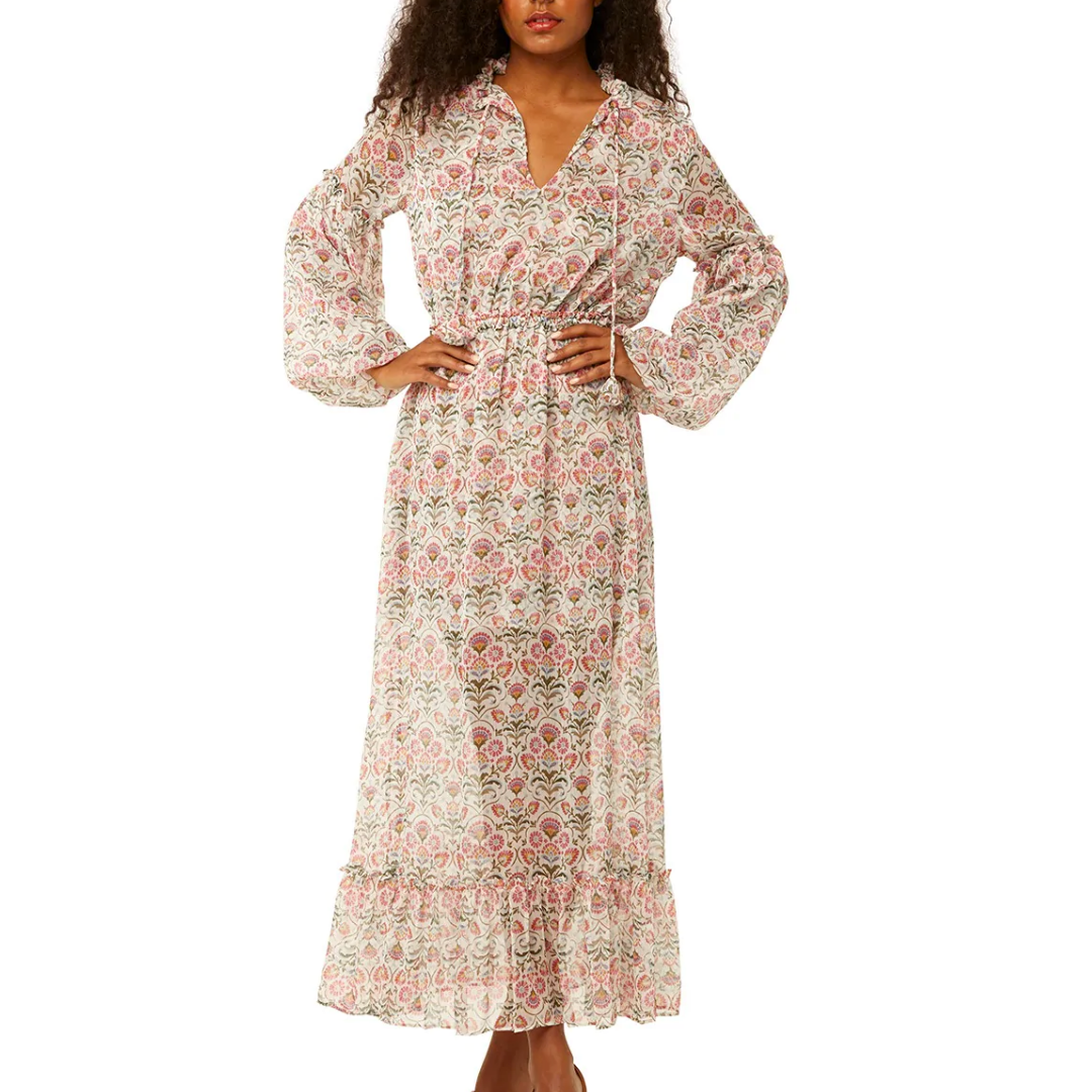 Amata Dress in Somerset Stencil
