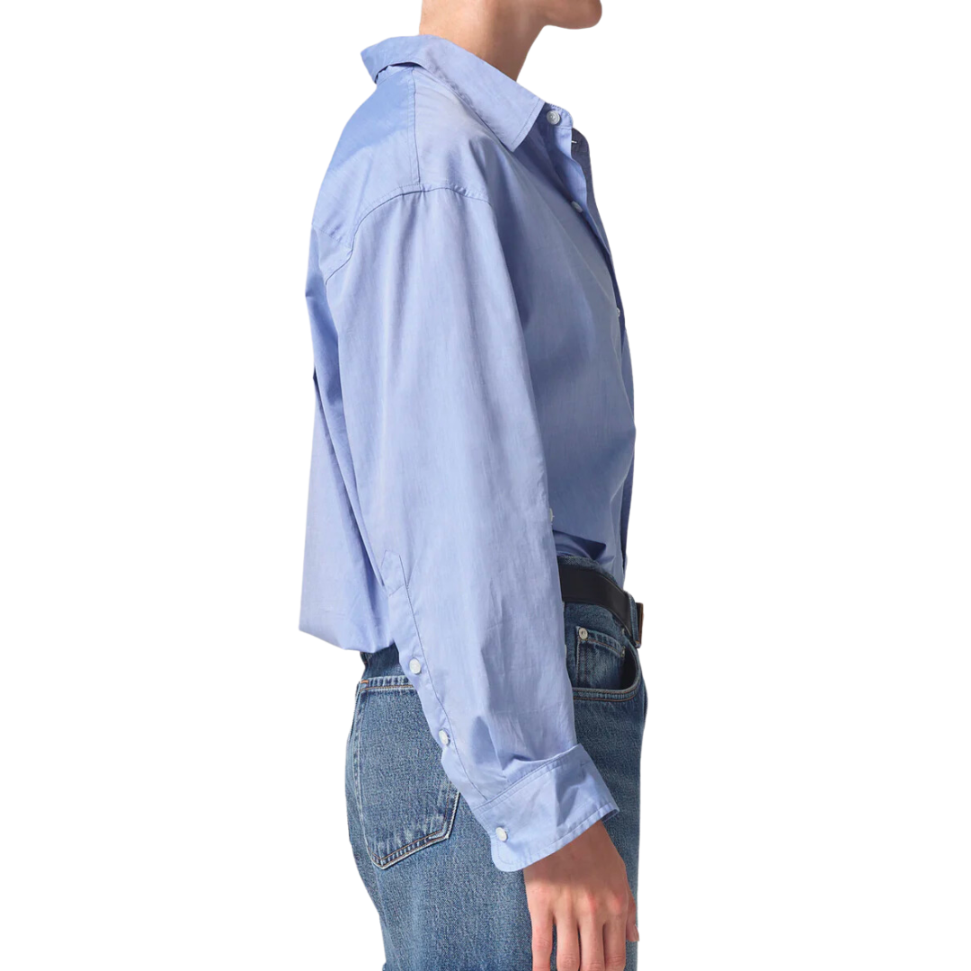 Kayla Shirt in Blue End On End