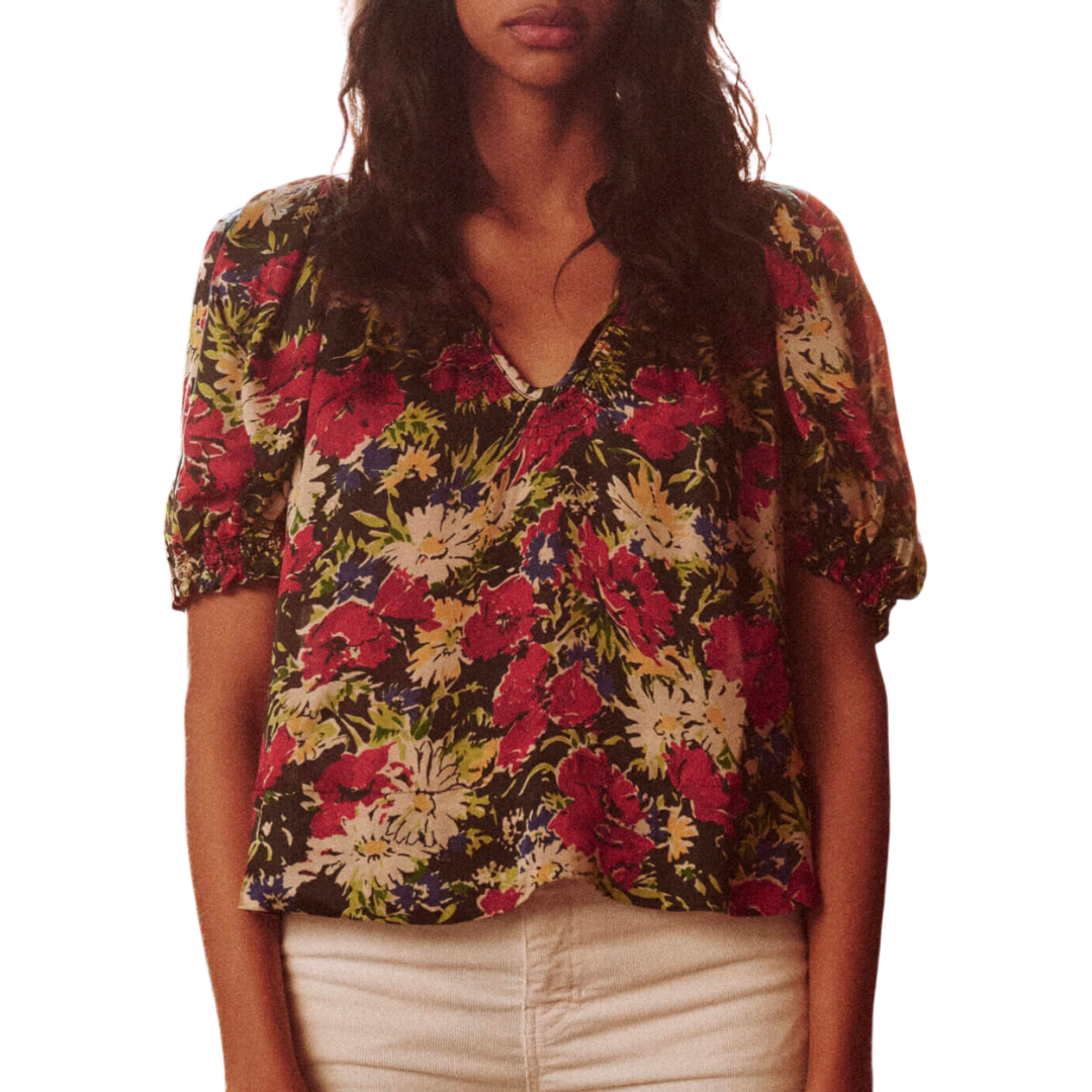 The Ponder Top in Hidden Garden Floral