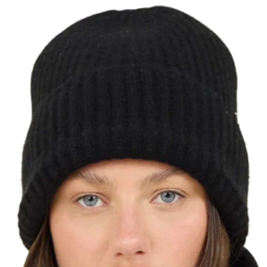 Pacific Cashmere Beanie in Black