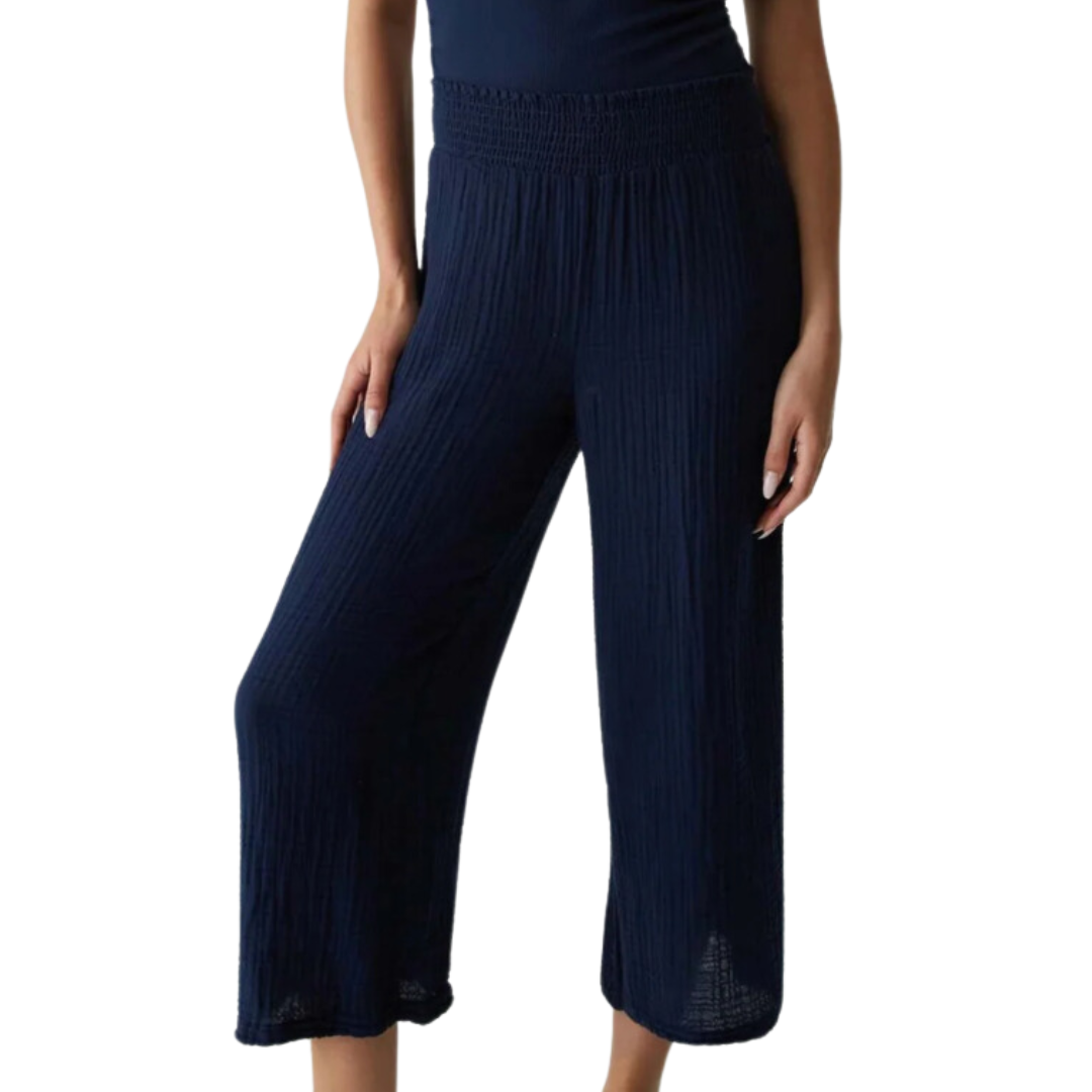 Medina Cropped Gauze Pant in Nocturnal
