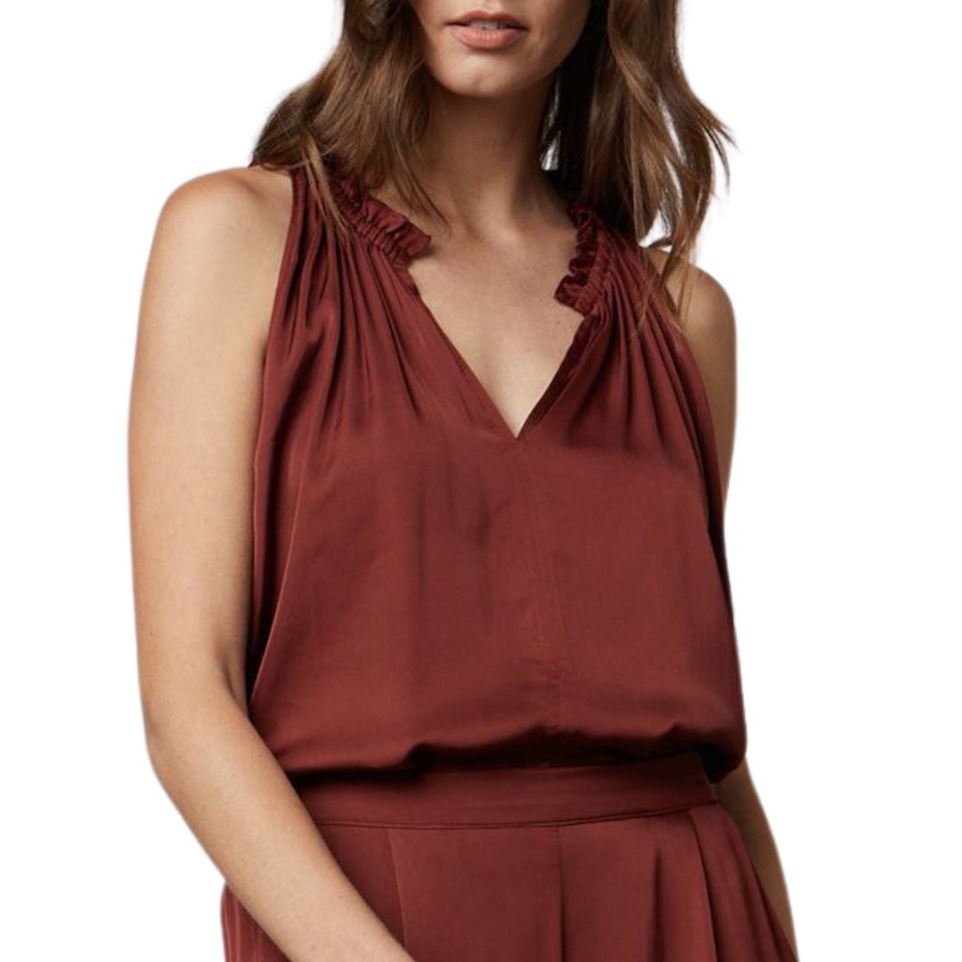 Alina Sleeveless Top in Ruby