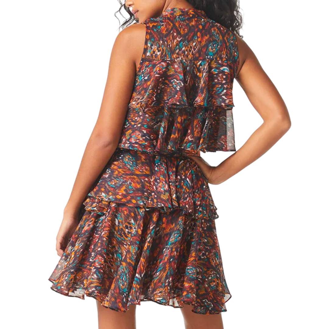 Emogene Dress in Peacock Abstract