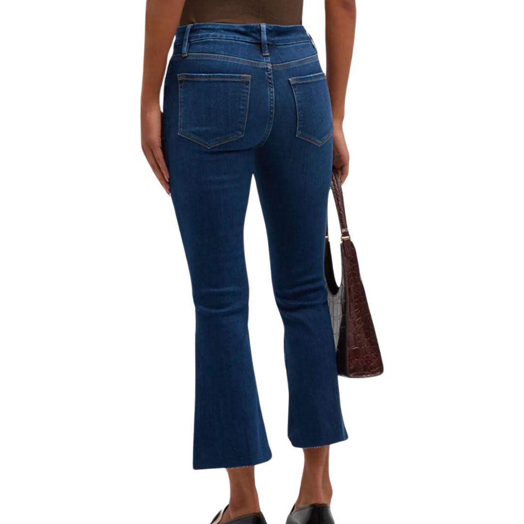 Le Crop Mini Boot Raw Stagger in Majesty